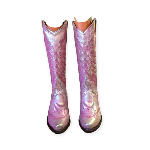 Old Gringo Yippee Ki Yay Peyton Pink Gold Tall Boots Size 8.5 - Picture 7 of 15